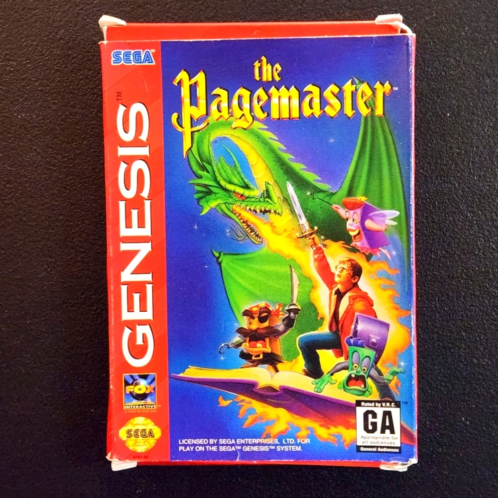 The Pagemaster (Sega Genesis, 1994) - CIB Complete - Tested Working
